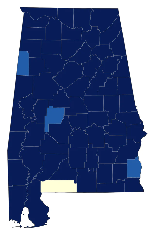 Dark-eyed Junco county map