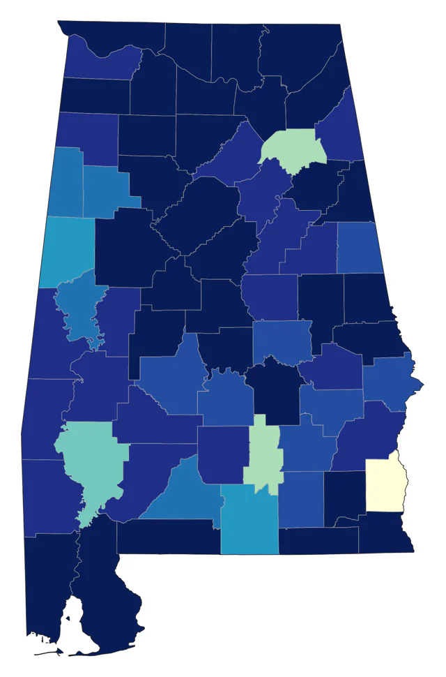 Eastern Screech-Owl county map