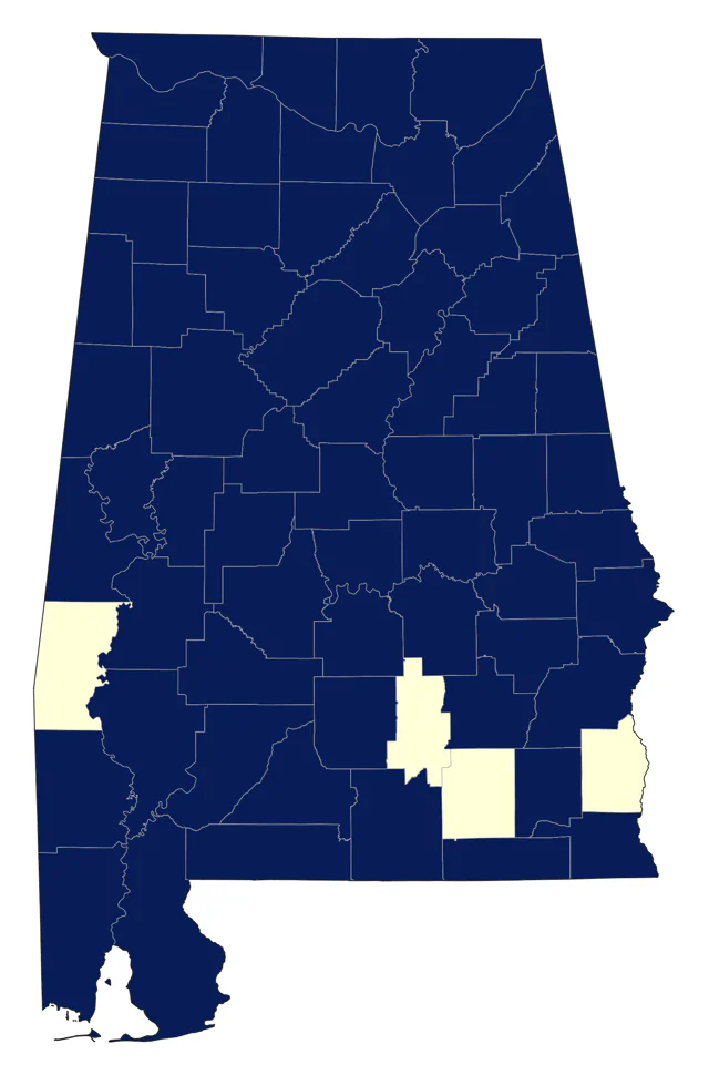 Eastern Wood-Pewee county map