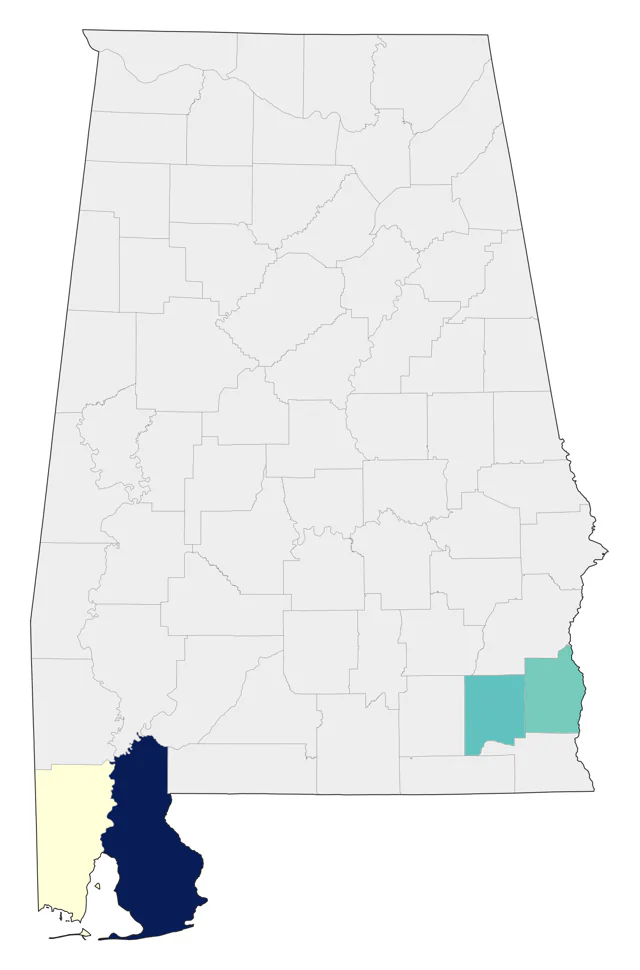 Great Cormorant county map