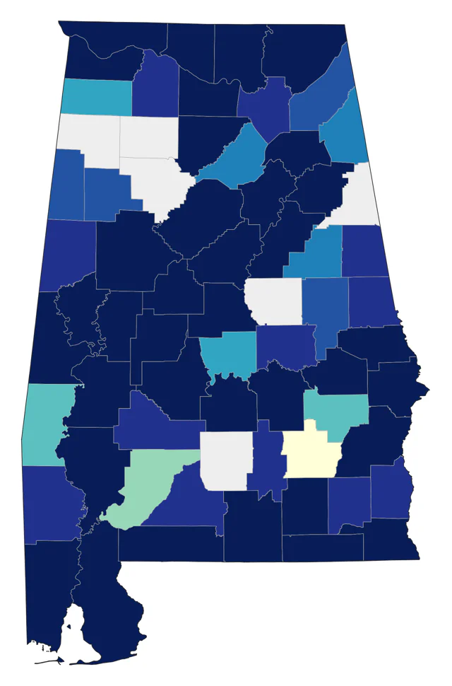Greater Yellowlegs county map