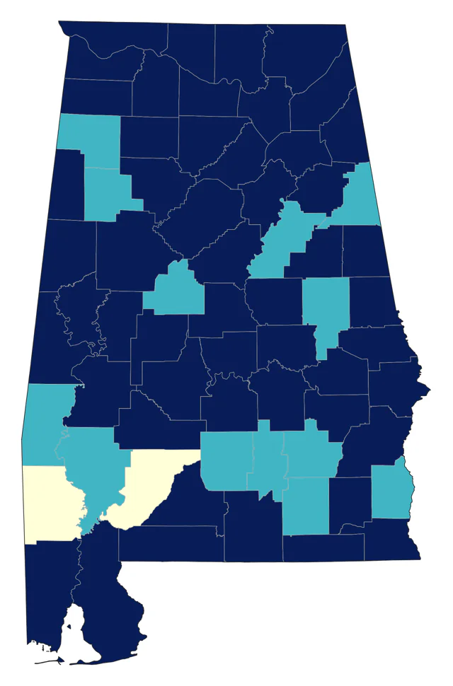 Green Heron county map