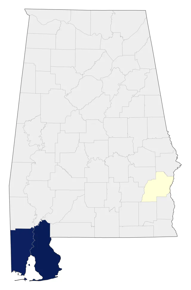 Groove-billed Ani county map