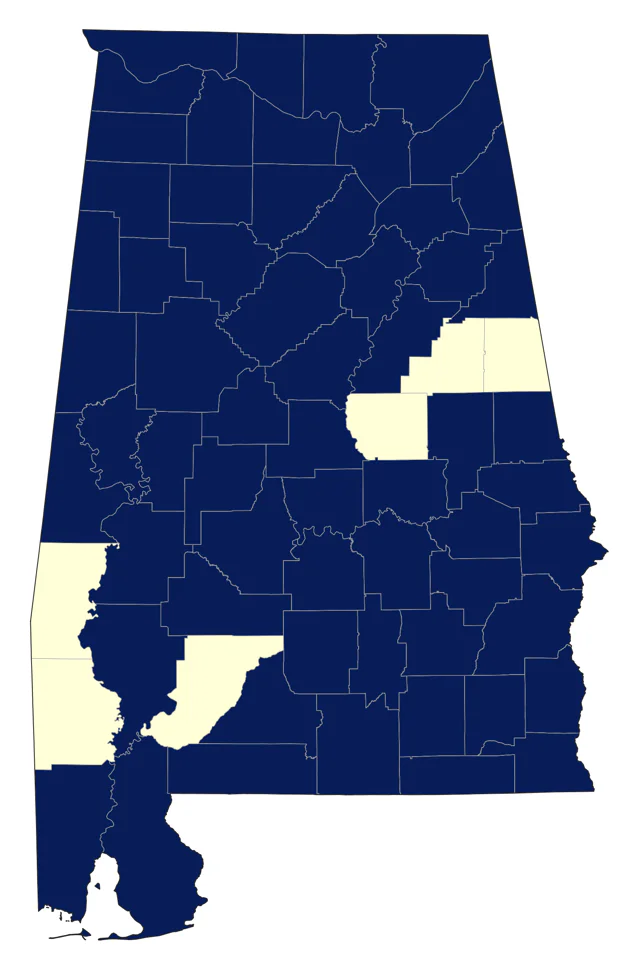 House Sparrow county map