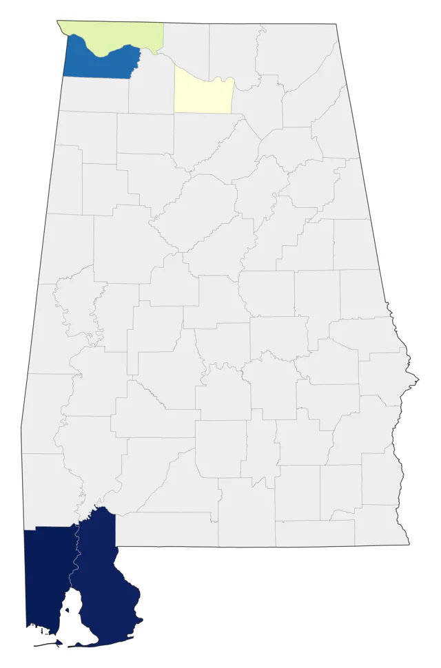 Hudsonian Godwit county map