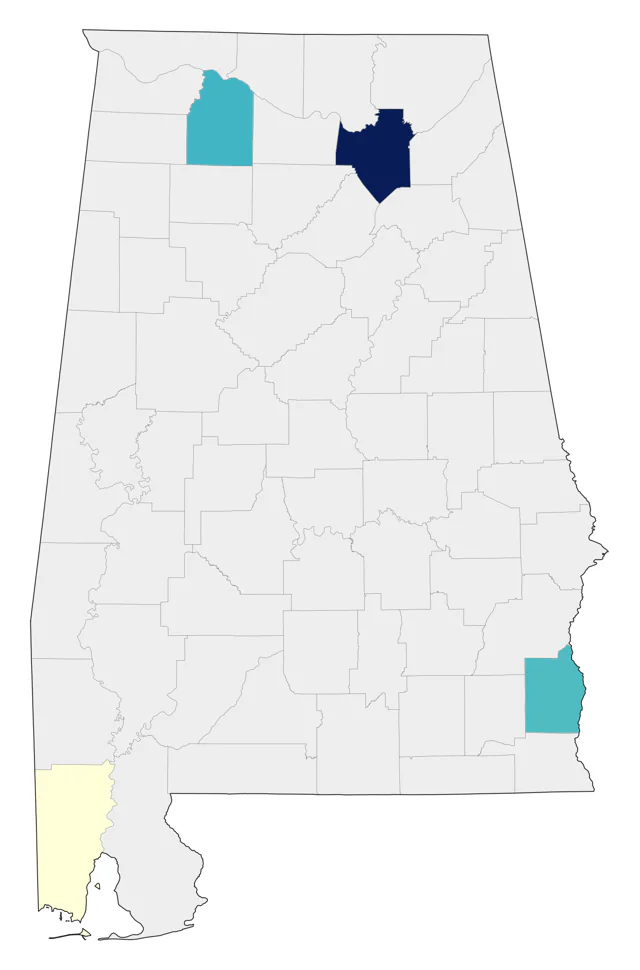 Long-tailed Jaeger county map