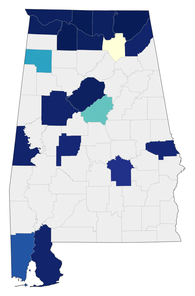 Mourning Warbler county map
