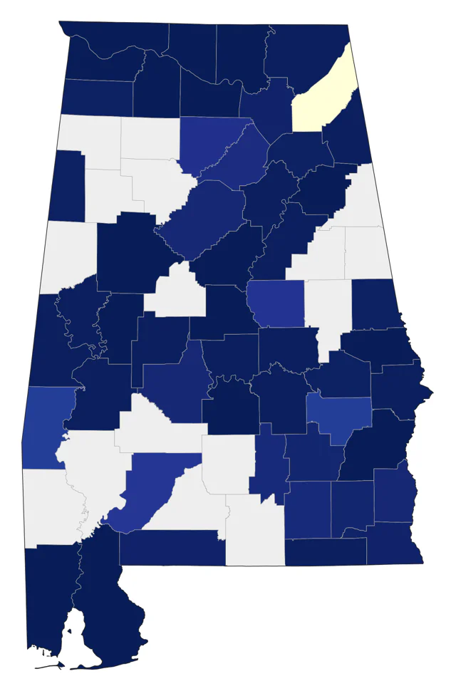 Pectoral Sandpiper county map
