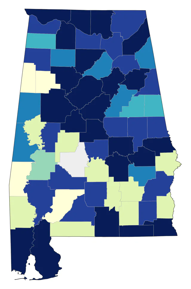 Pine Siskin county map