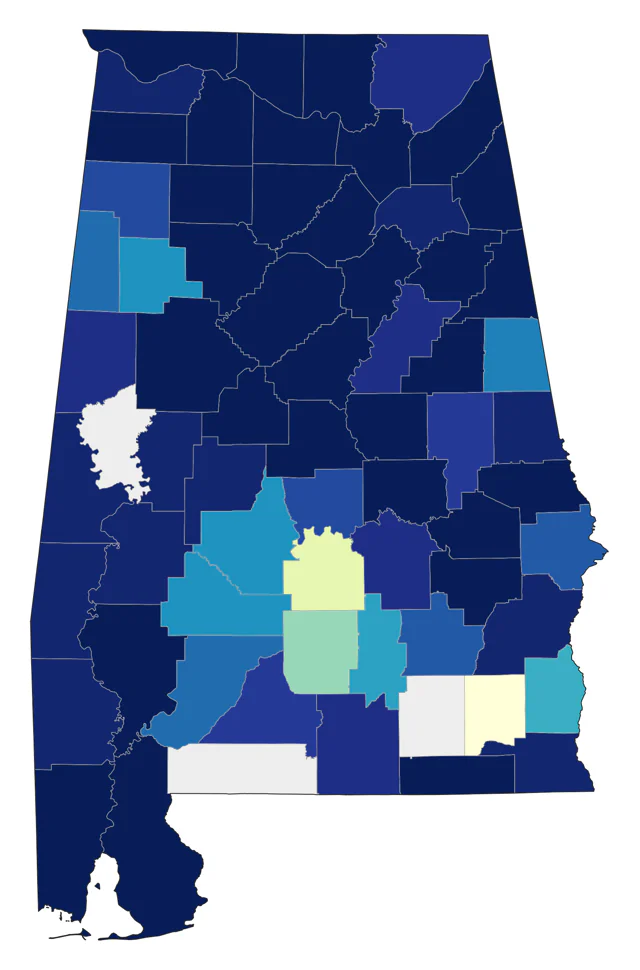 Red-breasted Nuthatch county map