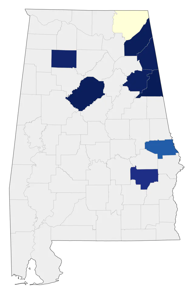 Red Crossbill county map