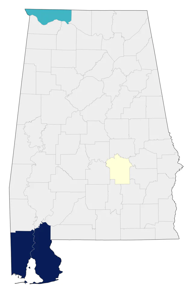 Red Knot county map