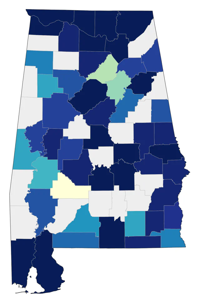 Redhead county map