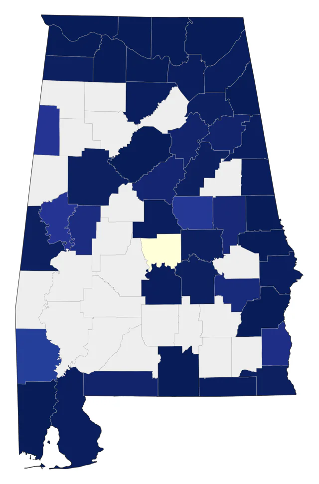 Sandhill Crane county map