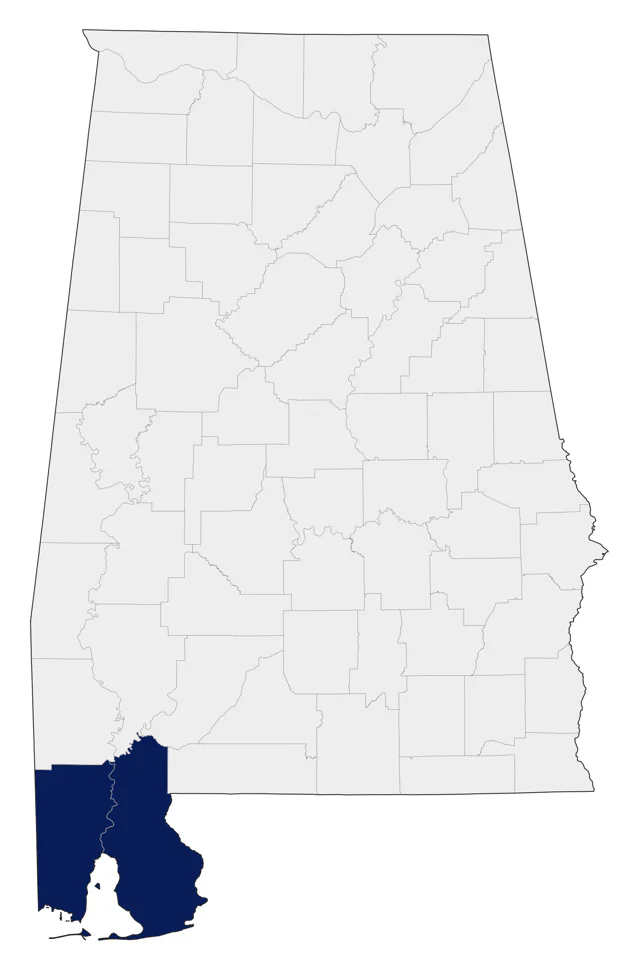 Seaside Sparrow county map