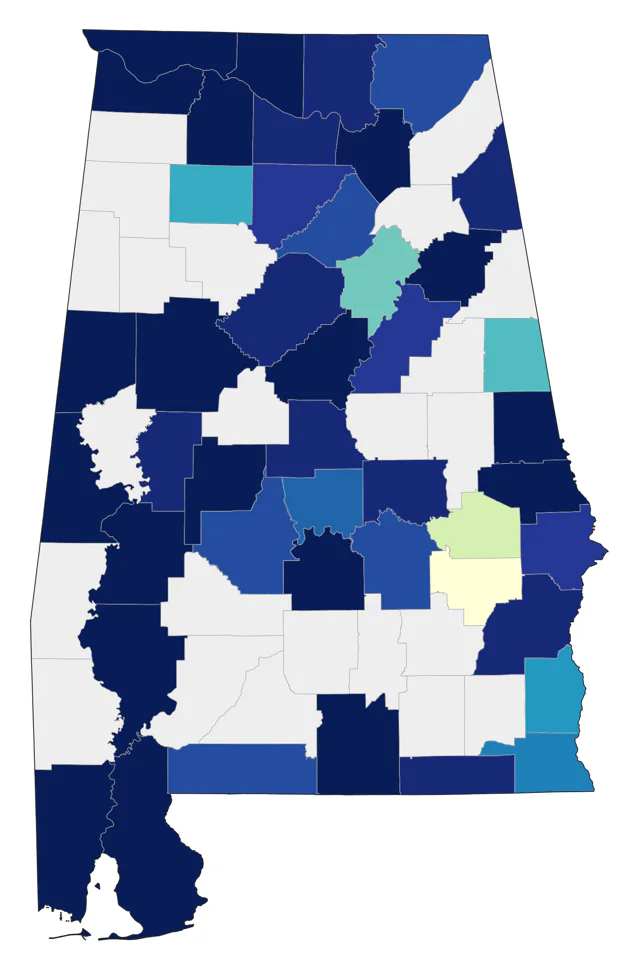 Semipalmated Sandpiper county map