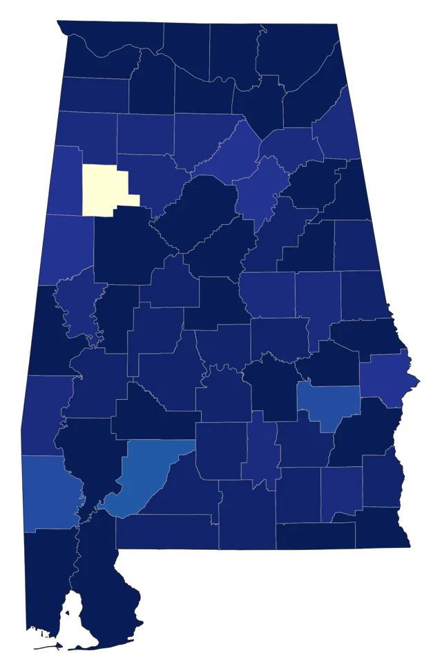 Sharp-shinned Hawk county map