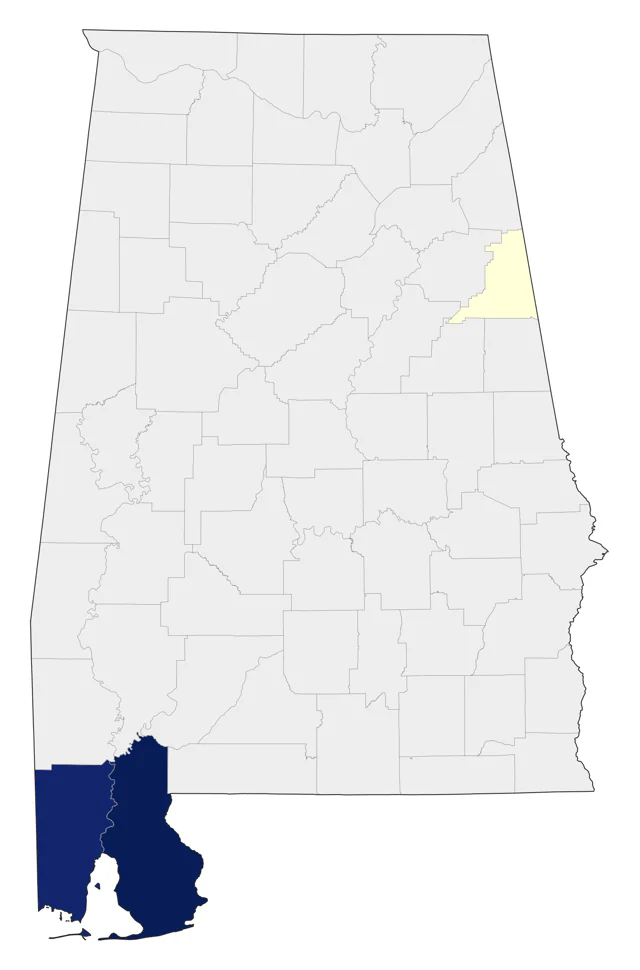 Shiny Cowbird county map