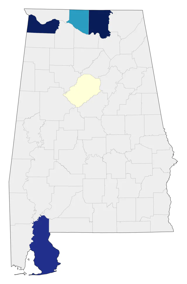 Smith's Longspur county map