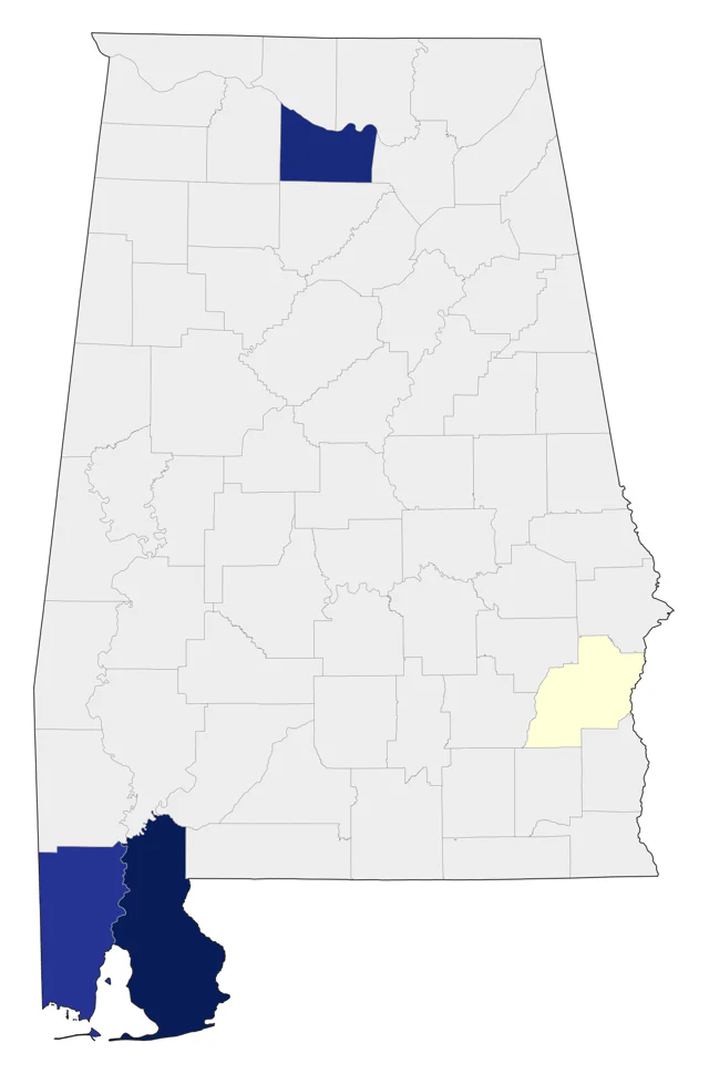 Swainson's Hawk county map