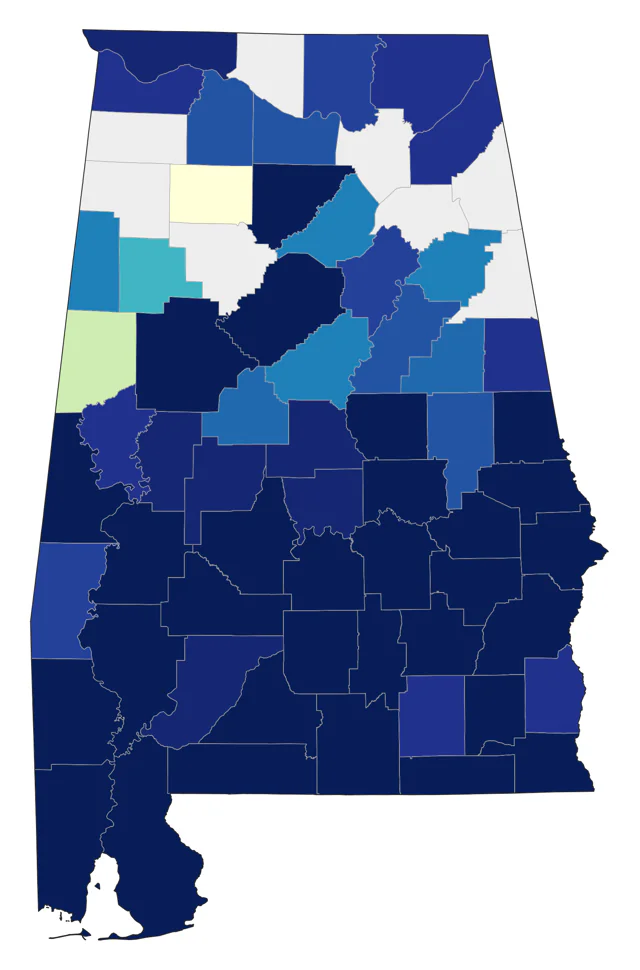 Swallow-tailed Kite county map