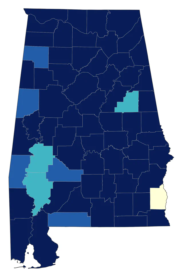 Swamp Sparrow county map