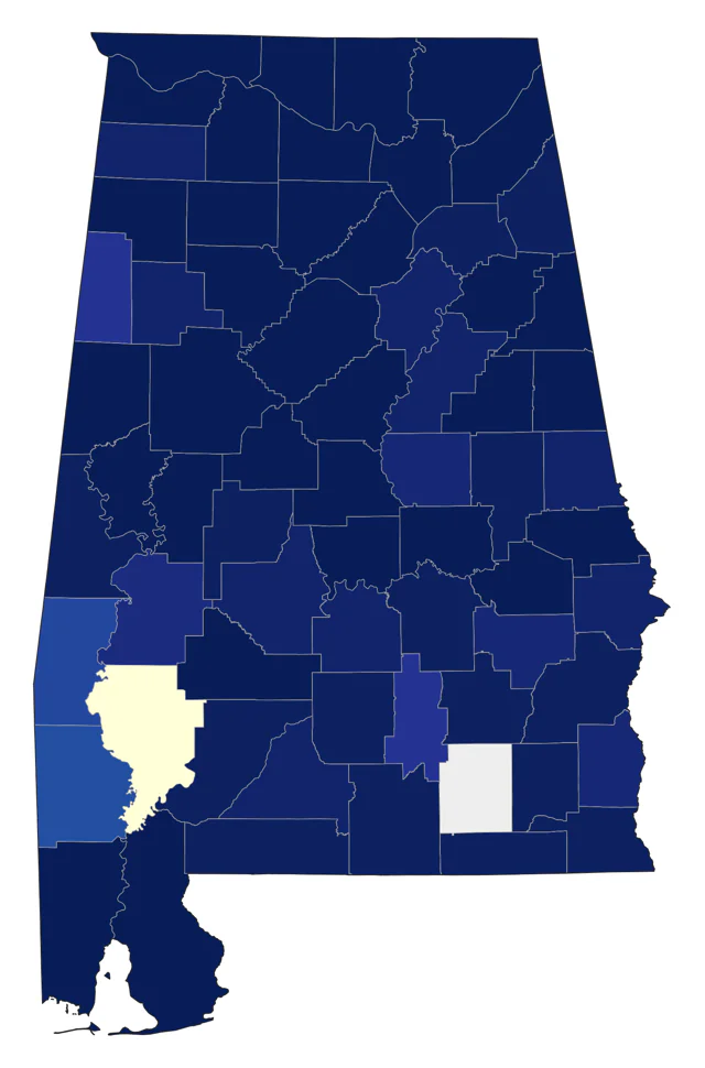Tennessee Warbler county map