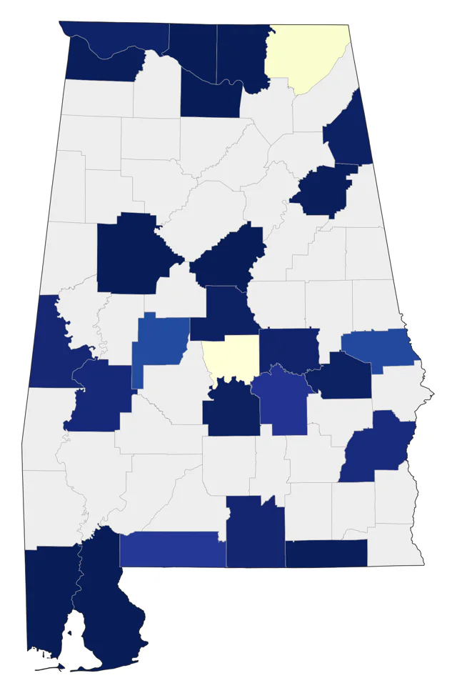 Upland Sandpiper county map