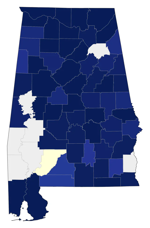 Veery county map