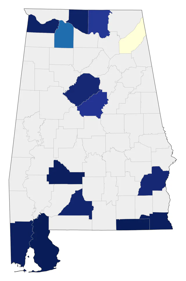 Western Kingbird county map