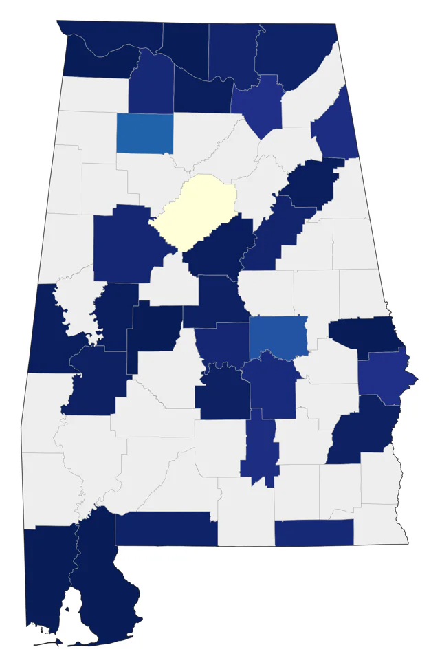Western Sandpiper county map