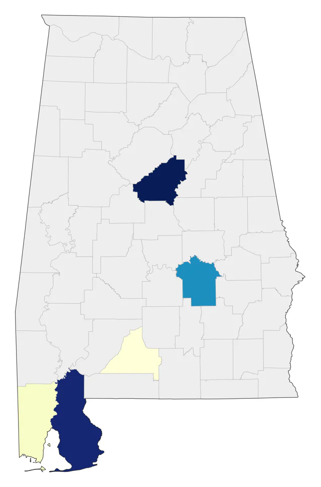 White-tailed Kite county map