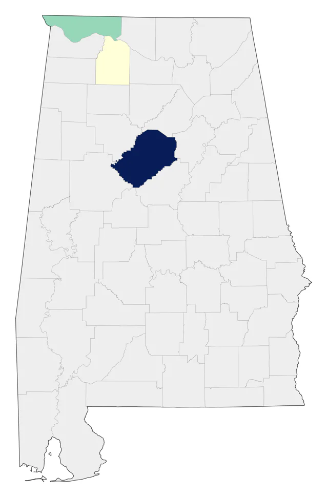 White-winged Crossbill county map