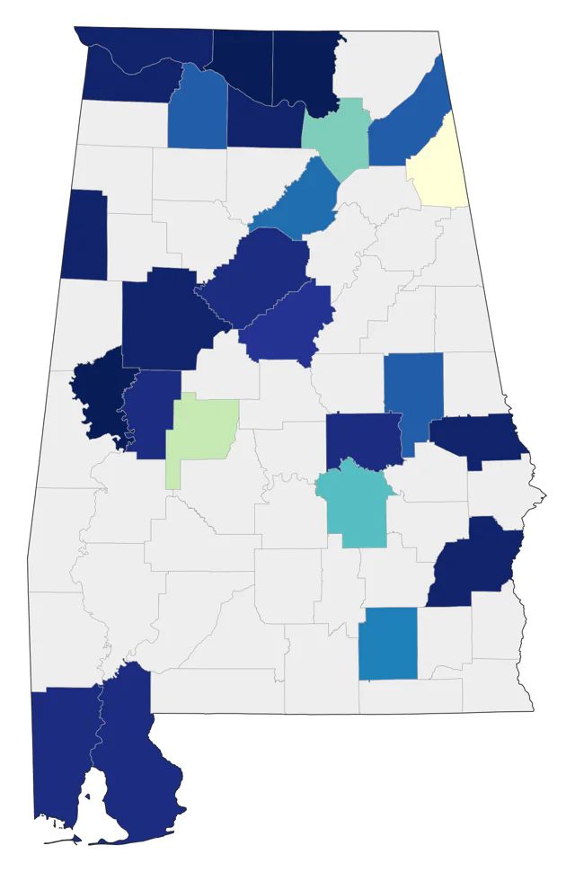 Willow Flycatcher county map