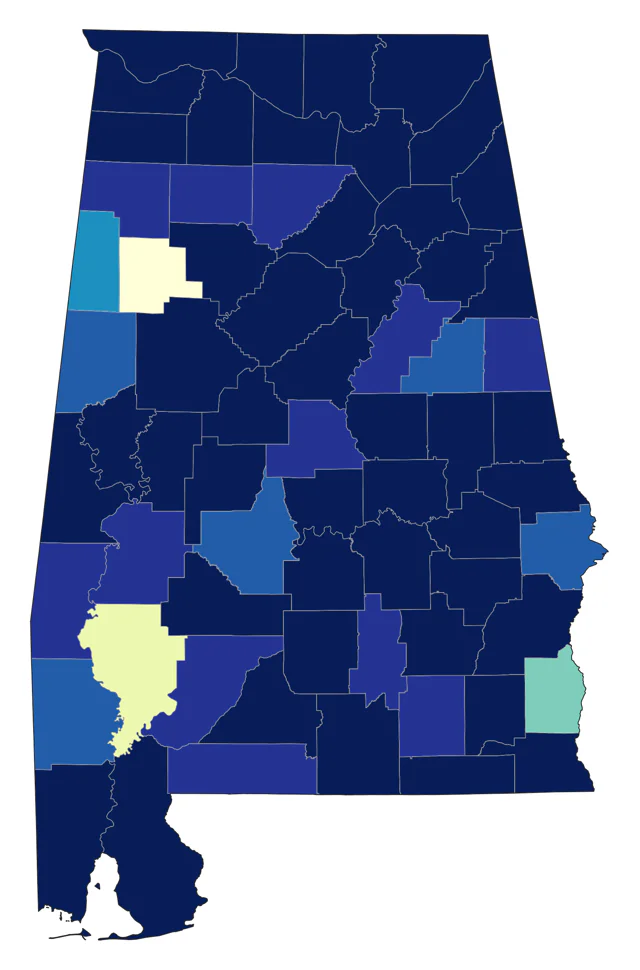 Winter Wren county map