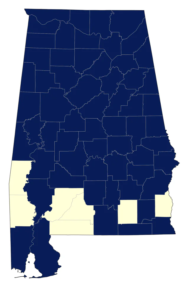 Wood Duck county map