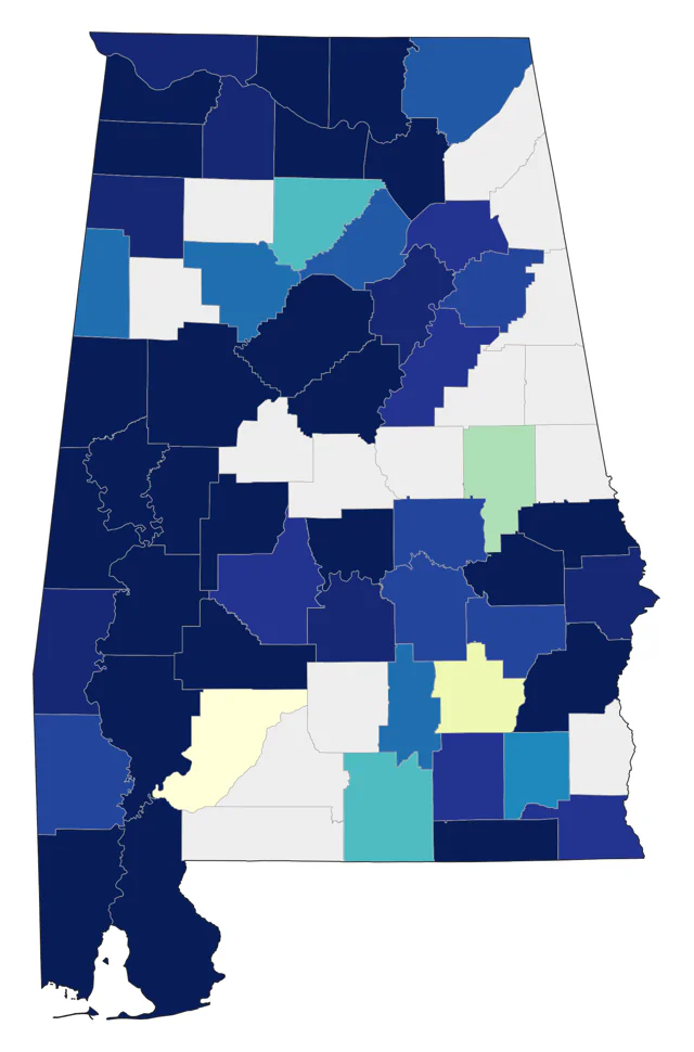 Yellow-crowned Night Heron county map