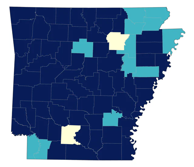 Acadian Flycatcher county map