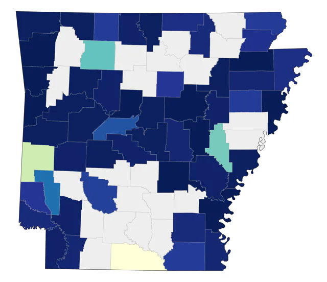 American Avocet county map