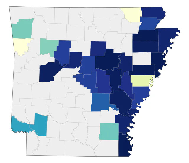 American Black Duck county map