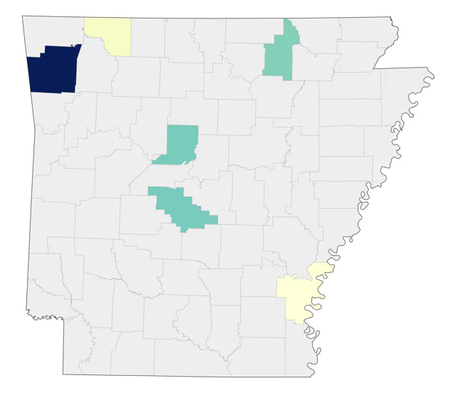 American Goshawk county map