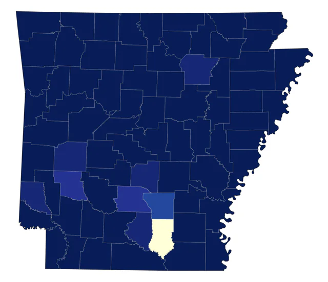American Kestrel county map