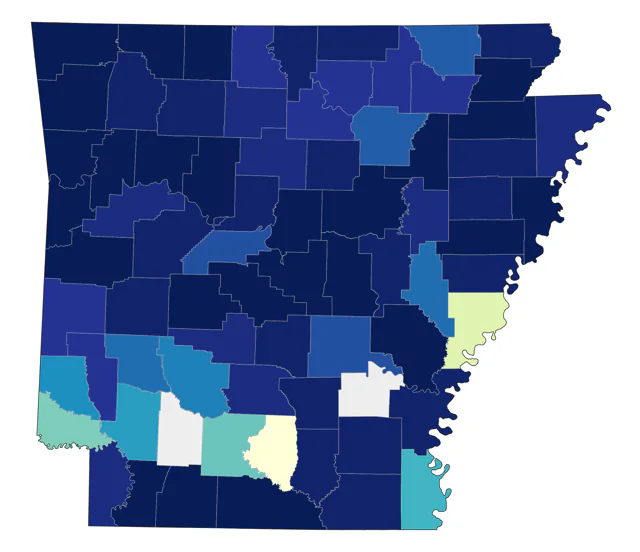 American Woodcock county map
