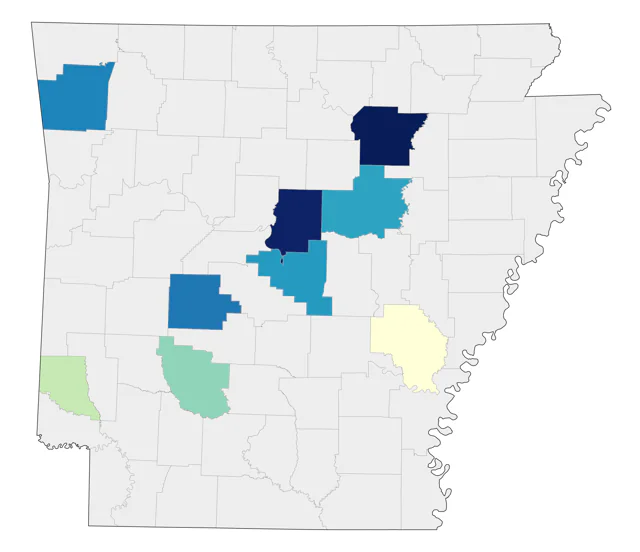 Anna's Hummingbird county map