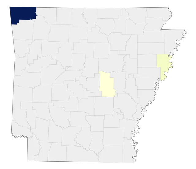 Ash-throated Flycatcher county map
