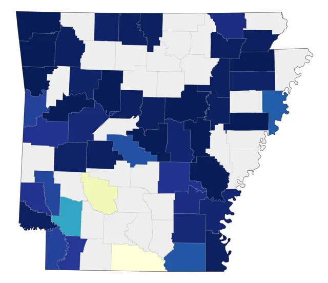 Baird's Sandpiper county map