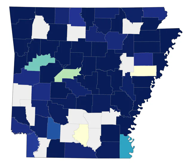 Bay-breasted Warbler county map