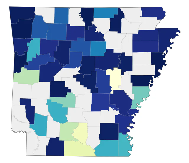 Black-billed Cuckoo county map