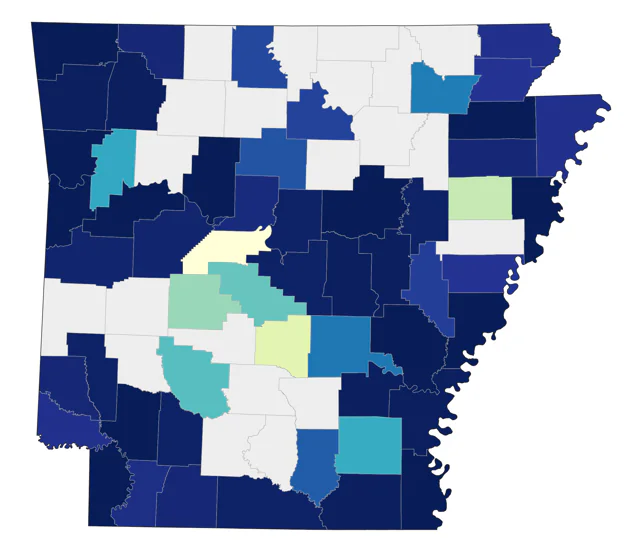 Black-crowned Night Heron county map
