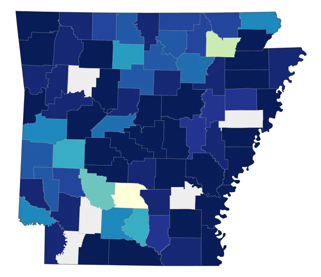 Blackburnian Warbler county map
